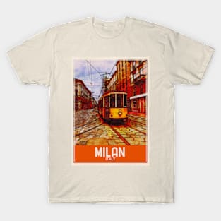 Milan Italy Travel Art T-Shirt